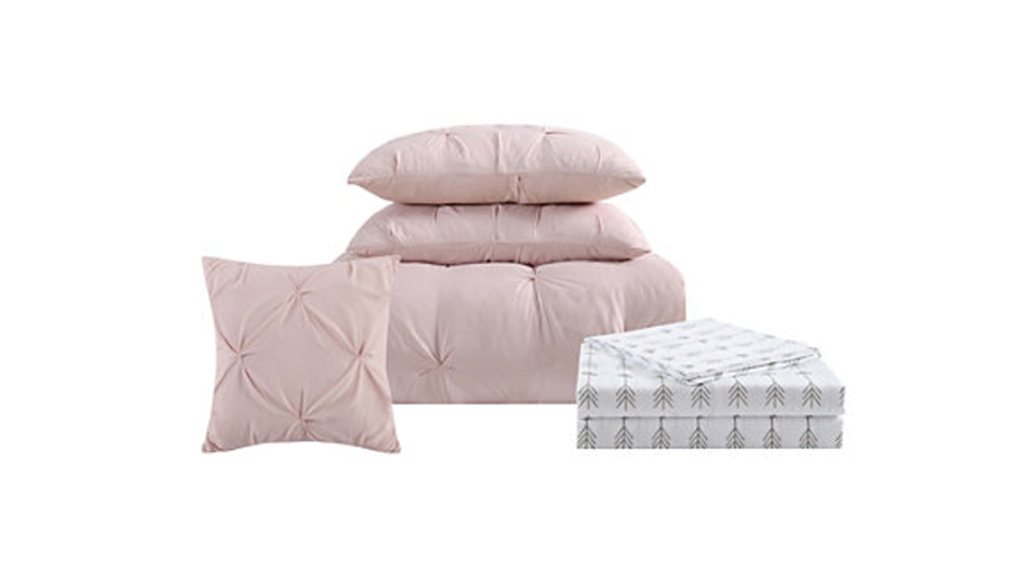 6. Truly Soft Arrow Pleated Comforter Bedding Set